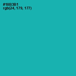 #18B3B1 - Eastern Blue Color Image