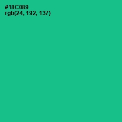#18C089 - Caribbean Green Color Image