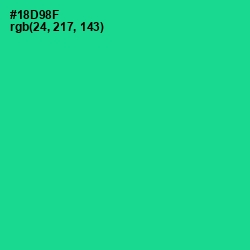 #18D98F - Caribbean Green Color Image
