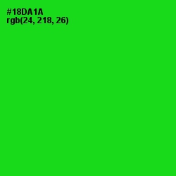 #18DA1A - Green Color Image