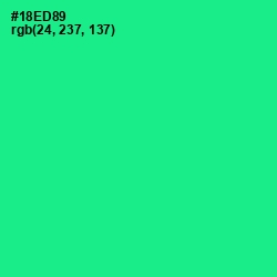 #18ED89 - Caribbean Green Color Image