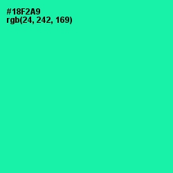 #18F2A9 - Caribbean Green Color Image