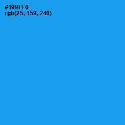 #199FF0 - Dodger Blue Color Image