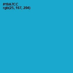 #19A7CC - Cerulean Color Image