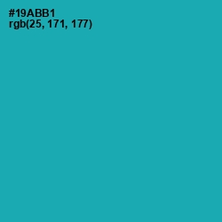 #19ABB1 - Eastern Blue Color Image