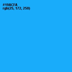 #19ACFA - Dodger Blue Color Image