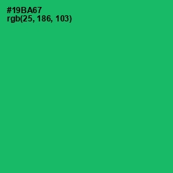 #19BA67 - Jade Color Image