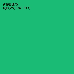 #19BB75 - Jade Color Image