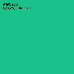 #19C28B - Caribbean Green Color Image