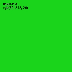#19D41A - Green Color Image