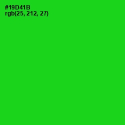 #19D41B - Green Color Image