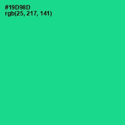 #19D98D - Caribbean Green Color Image