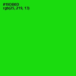 #19DB0D - Green Color Image