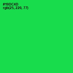 #19DC4D - Malachite Color Image