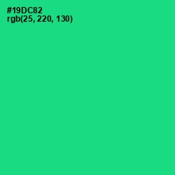 #19DC82 - Caribbean Green Color Image