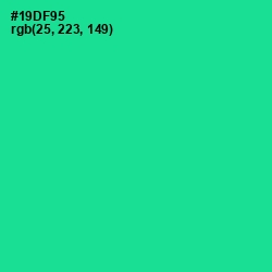 #19DF95 - Caribbean Green Color Image