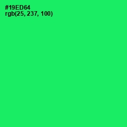 #19ED64 - Spring Green Color Image