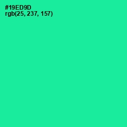#19ED9D - Caribbean Green Color Image