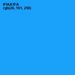 #1AA1FA - Dodger Blue Color Image