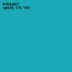 #1AAAB7 - Eastern Blue Color Image