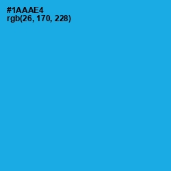 #1AAAE4 - Curious Blue Color Image