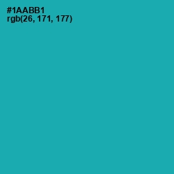 #1AABB1 - Eastern Blue Color Image