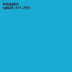 #1AABD5 - Cerulean Color Image