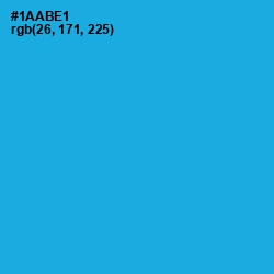#1AABE1 - Curious Blue Color Image