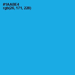 #1AABE4 - Cerulean Color Image