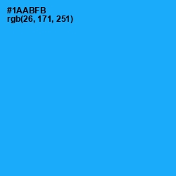 #1AABFB - Dodger Blue Color Image