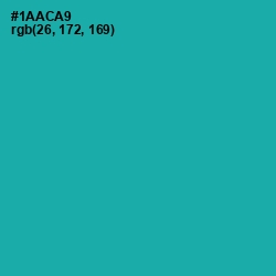 #1AACA9 - Eastern Blue Color Image