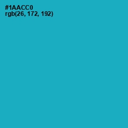 #1AACC0 - Cerulean Color Image