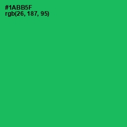 #1ABB5F - Jade Color Image