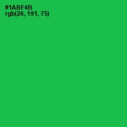 #1ABF4B - Jade Color Image