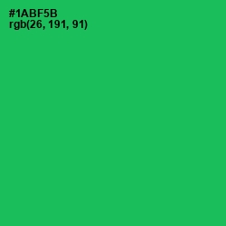 #1ABF5B - Jade Color Image