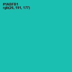 #1ABFB1 - Eastern Blue Color Image