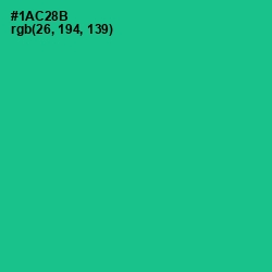 #1AC28B - Caribbean Green Color Image