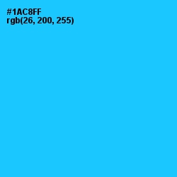 #1AC8FF - Bright Turquoise Color Image