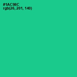 #1AC98C - Caribbean Green Color Image