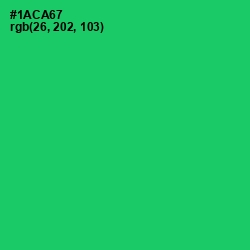 #1ACA67 - Malachite Color Image
