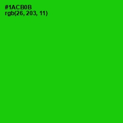 #1ACB0B - Green Color Image