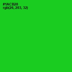 #1ACB20 - Green Color Image