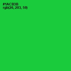 #1ACB3B - Green Color Image