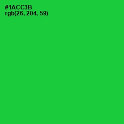 #1ACC3B - Green Color Image