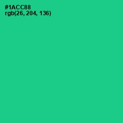 #1ACC88 - Caribbean Green Color Image
