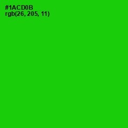 #1ACD0B - Green Color Image