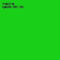 #1ACF18 - Green Color Image