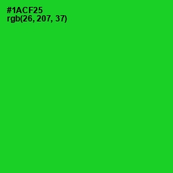 #1ACF25 - Green Color Image