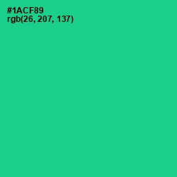 #1ACF89 - Caribbean Green Color Image