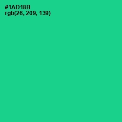 #1AD18B - Caribbean Green Color Image